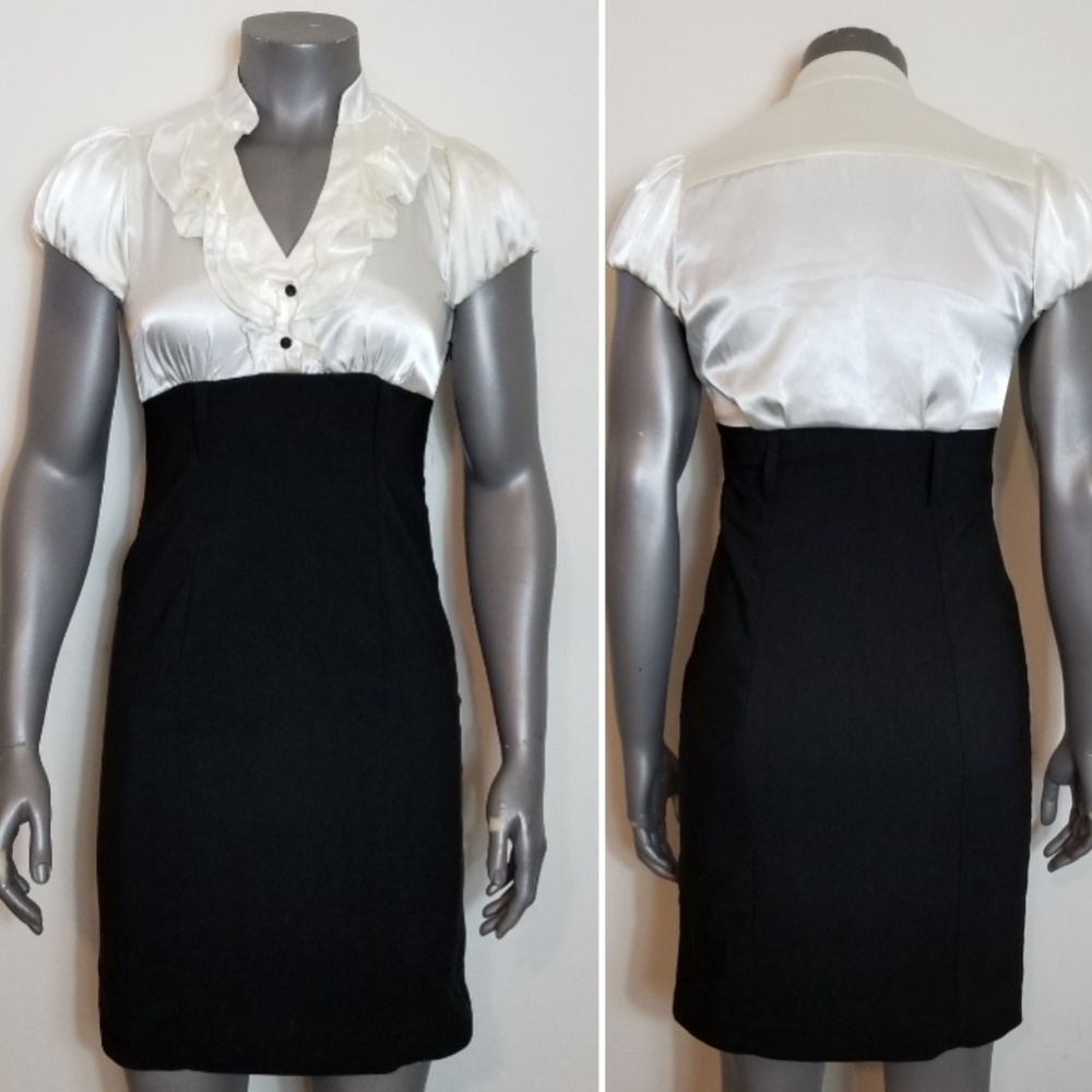 SNAP Black & White Dress